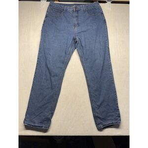 Victory Outfitters Men's Flannel Lined Blue Denim Jeans Size 36x34